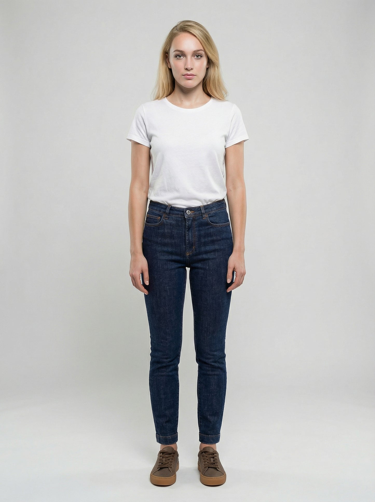 Dolce & Gabbana Navy Blue Cotton Skinny Jeans