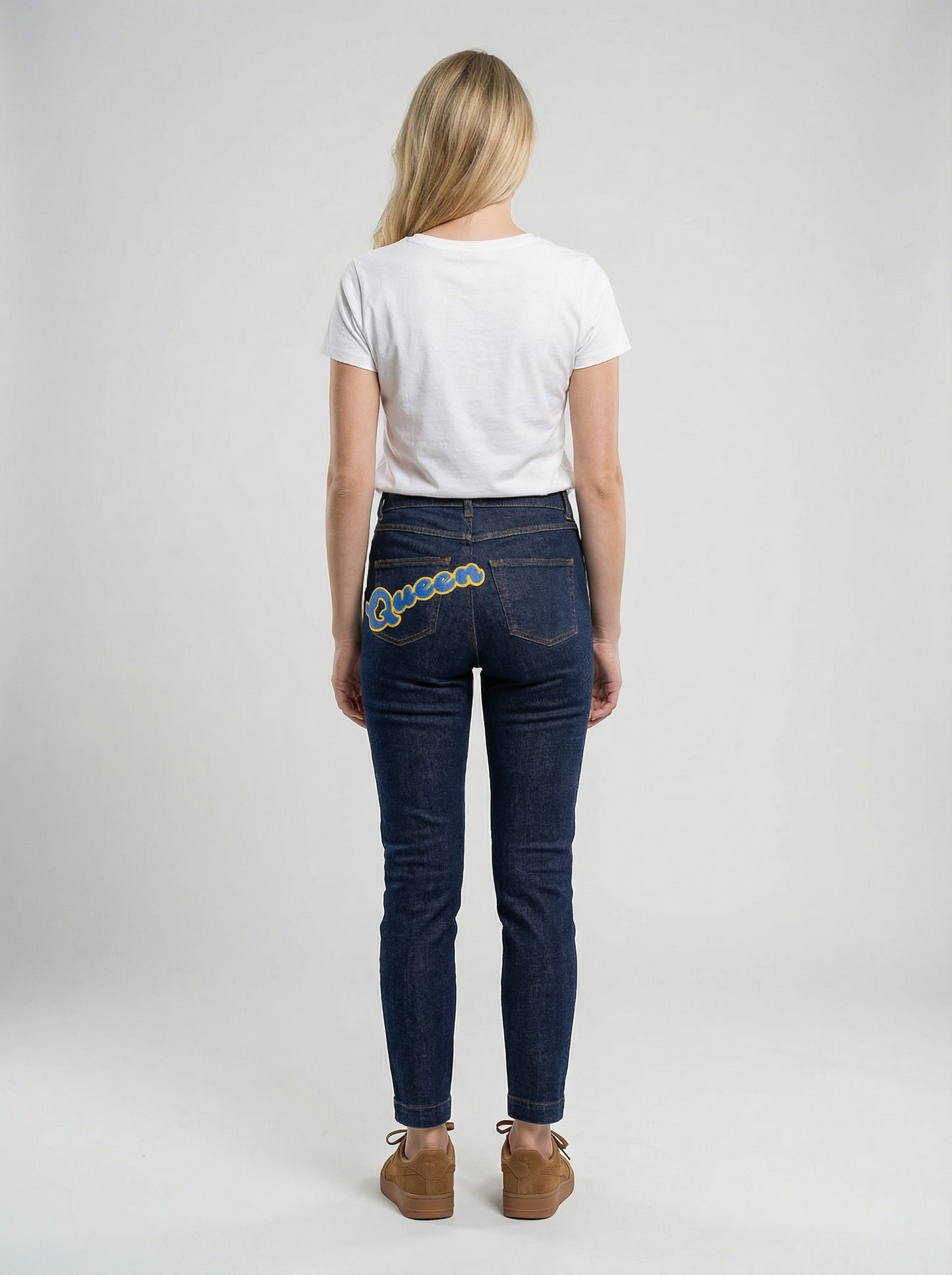 Dolce & Gabbana Navy Blue Cotton Skinny Jeans
