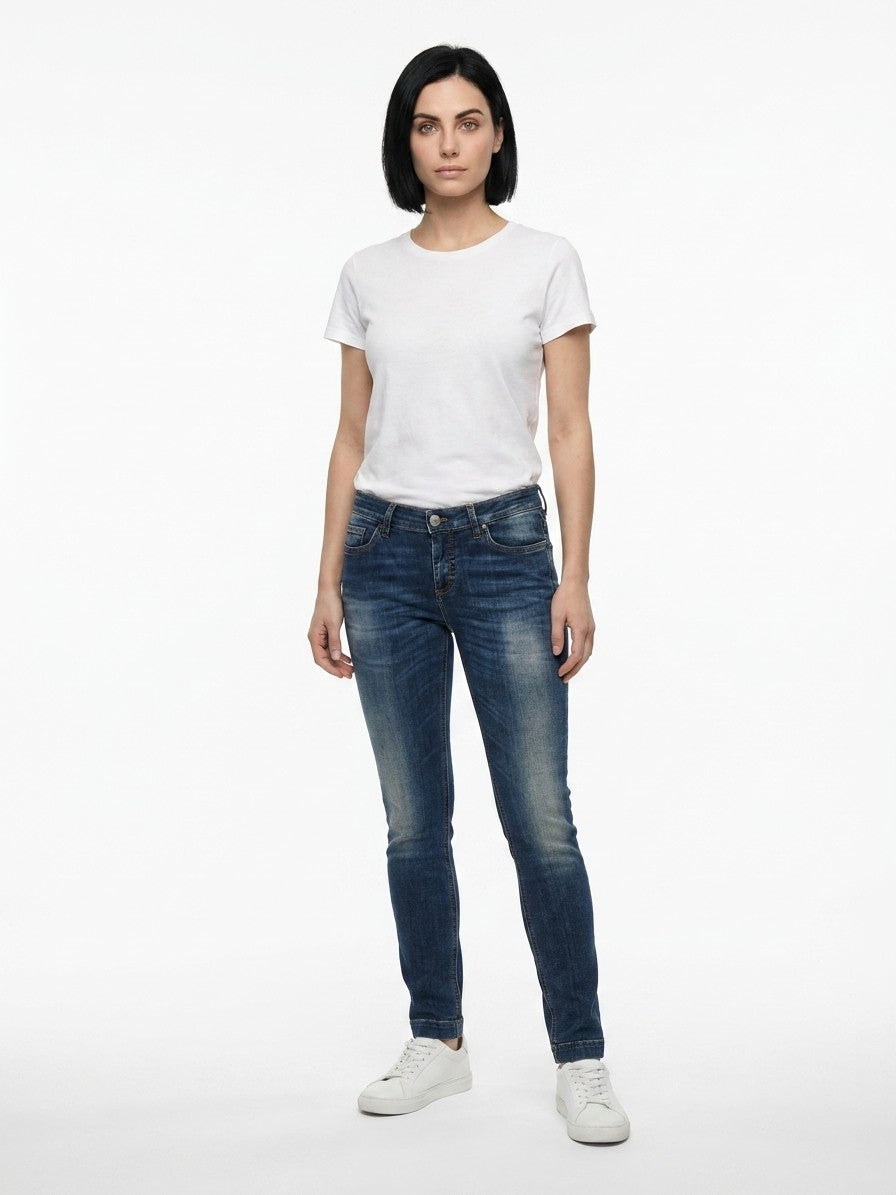 Dolce & Gabbana Blue Cotton Skinny Jeans