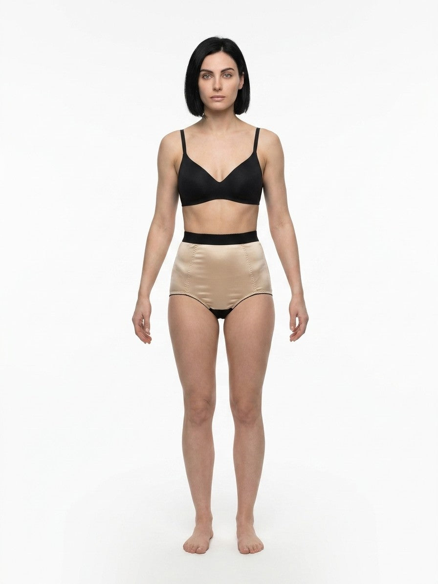 Dolce & Gabbana Beige Silk Briefs