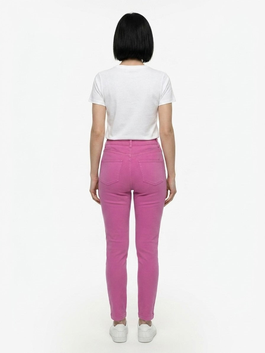 Dolce & Gabbana Pink Cotton Skinny Pants