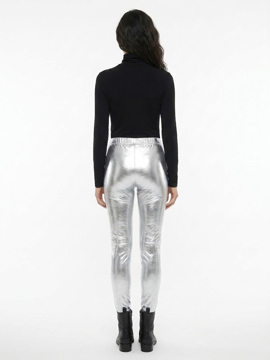 Dolce & Gabbana Silver Elastane Casual Pants