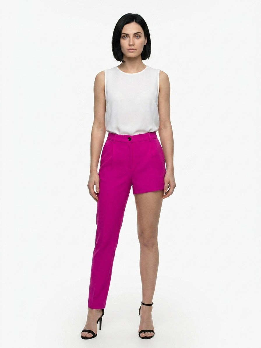 Dolce & Gabbana Pink Virgin Wool Casual Pants