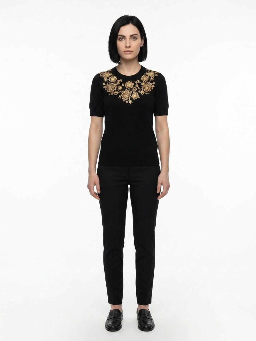 Dolce & Gabbana Black Cashmere Sweatshirt
