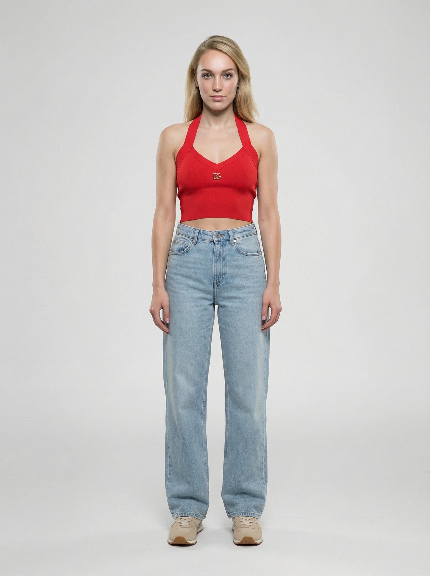 Dolce & Gabbana Red Cashmere Tank Tops