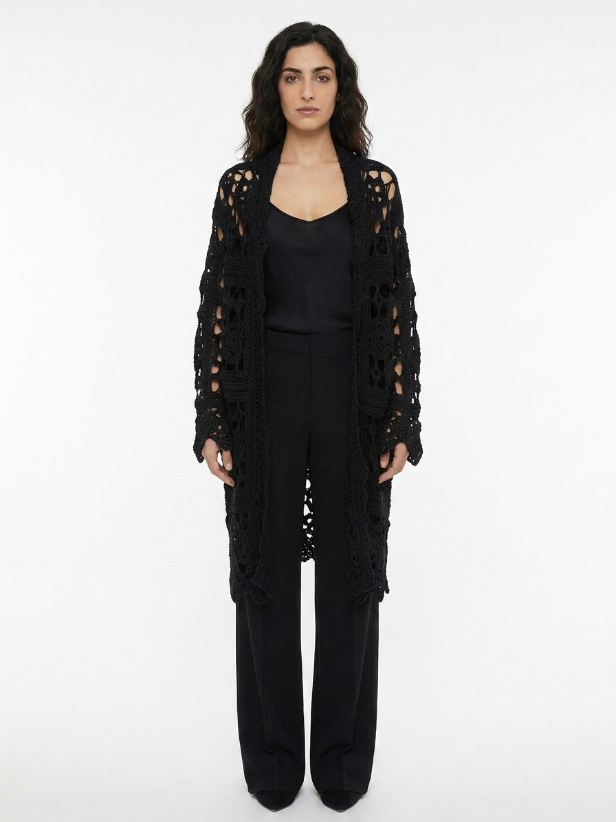 Dolce & Gabbana Black Virgin Wool Cardigan