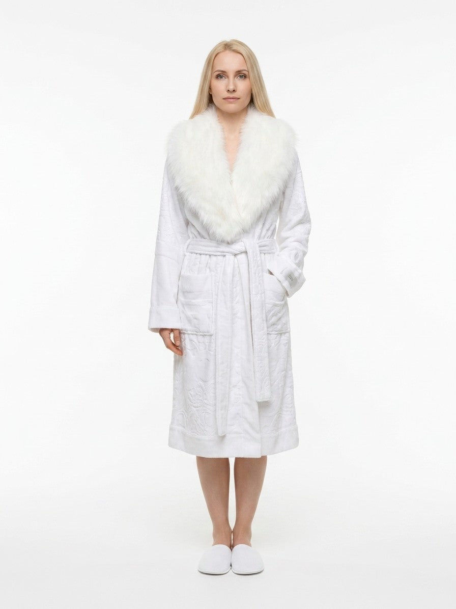Dolce & Gabbana White Cotton Coat