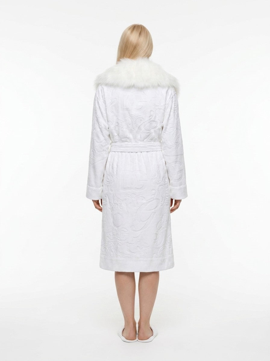 Dolce & Gabbana White Cotton Coat