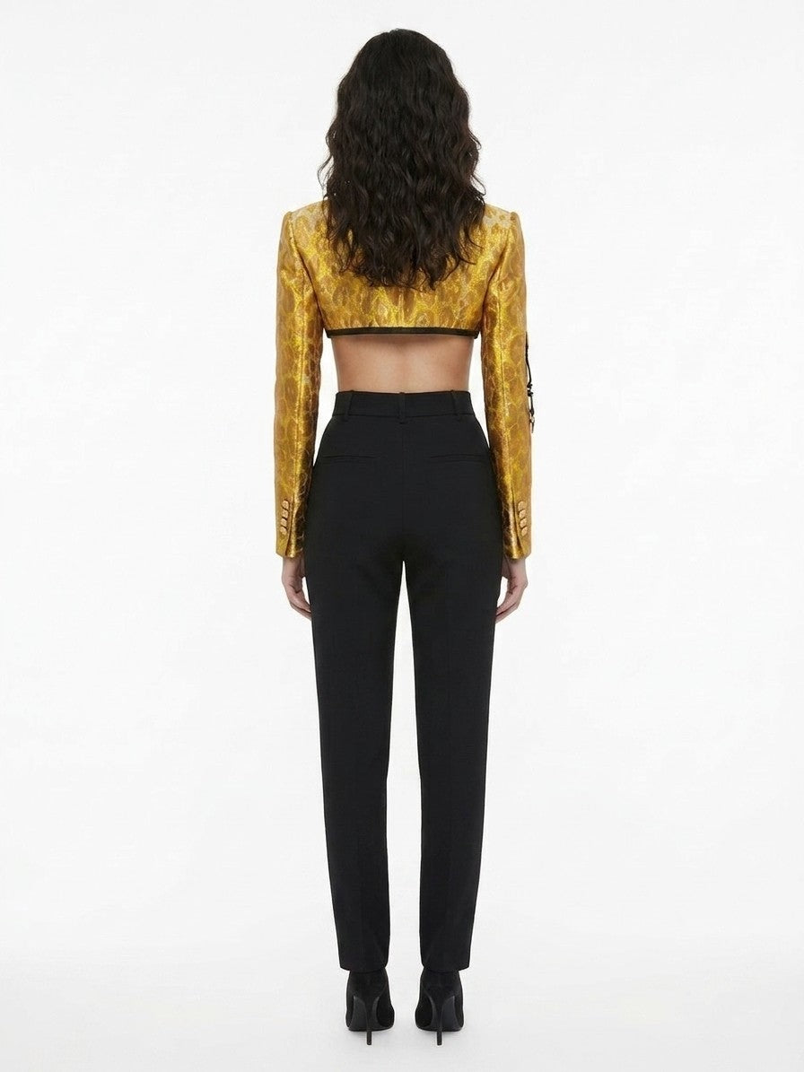 Dolce & Gabbana Yellow Elastane Jacket