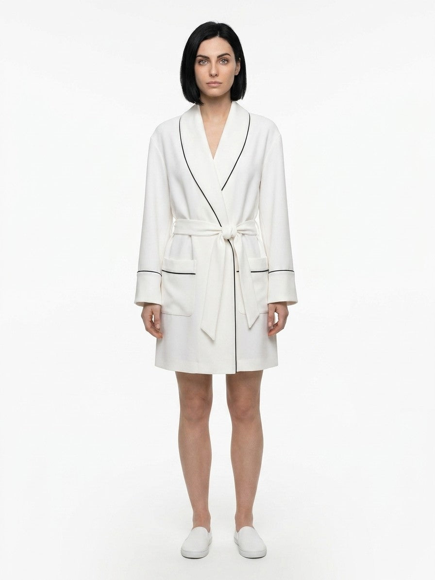 Dolce & Gabbana White Elastane Robe