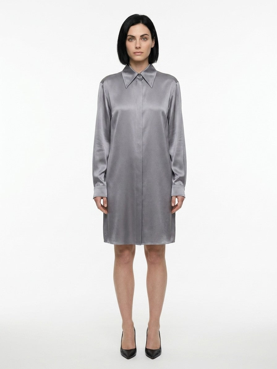 Dolce & Gabbana Gray Silk Shirt
