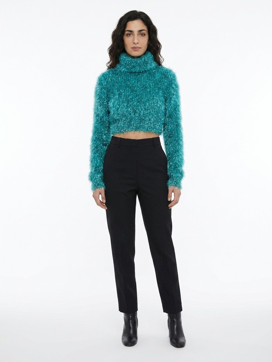 Dolce & Gabbana Turquoise Polyamide Turtleneck