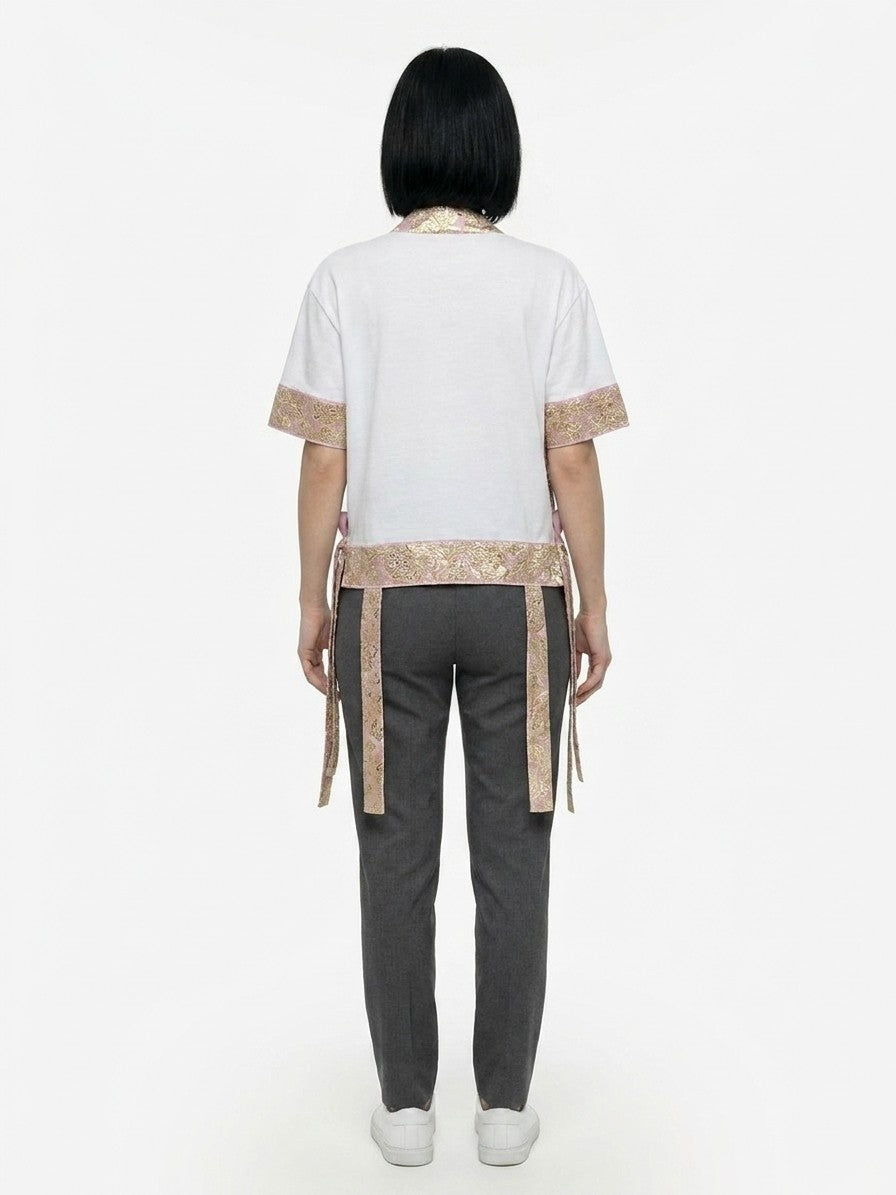 Dolce & Gabbana White Elastane T-Shirt