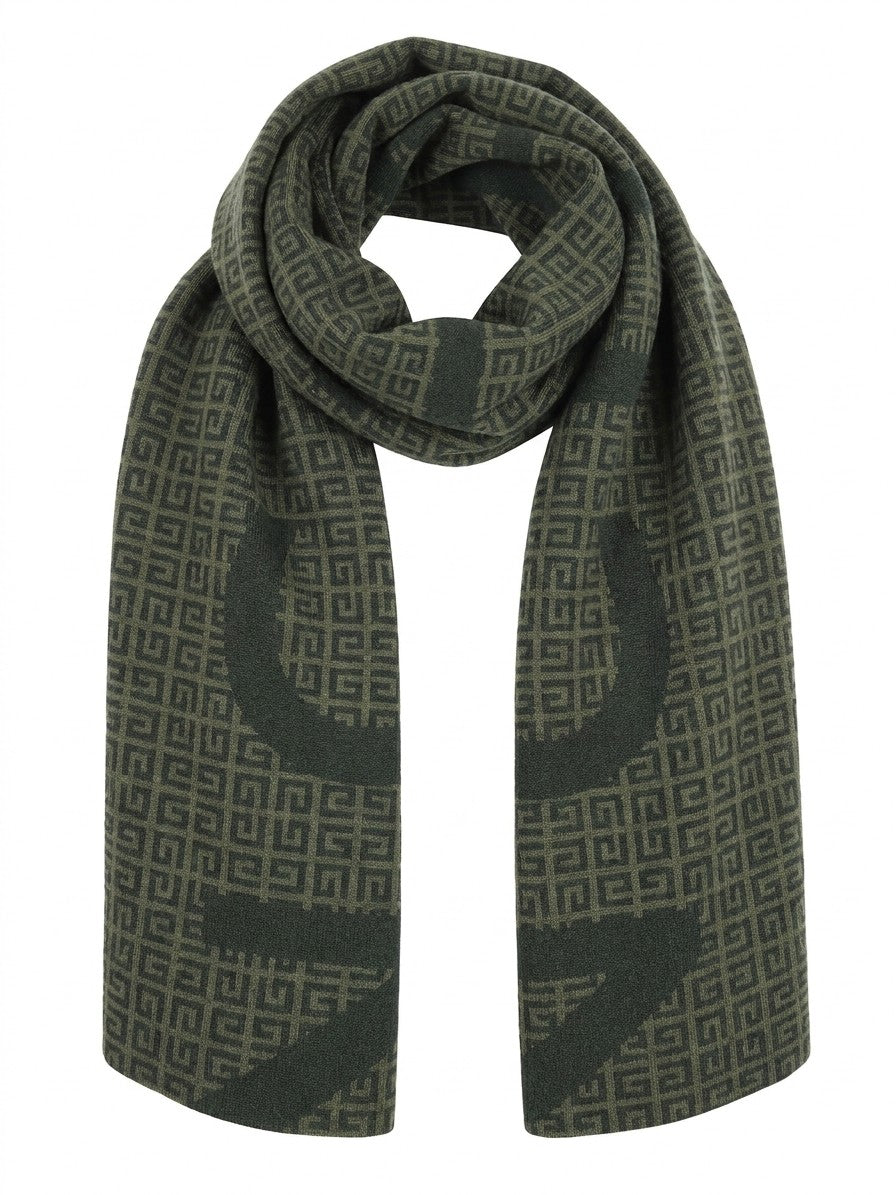 Givenchy Green Wool Scarf