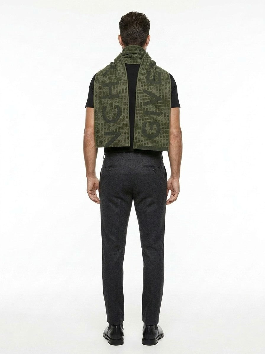 Givenchy Green Wool Scarf