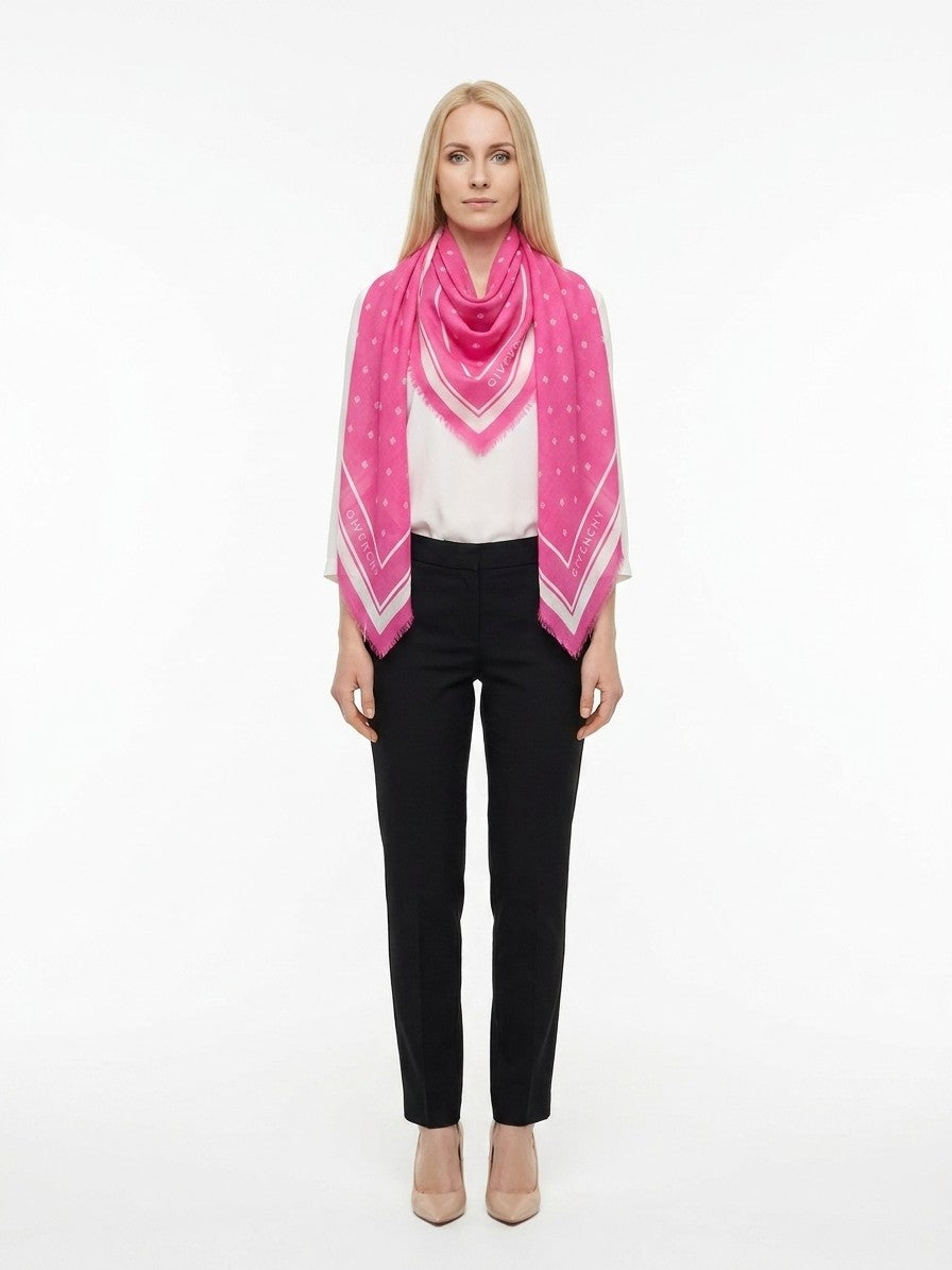 Givenchy Pink Cashmere Scarf