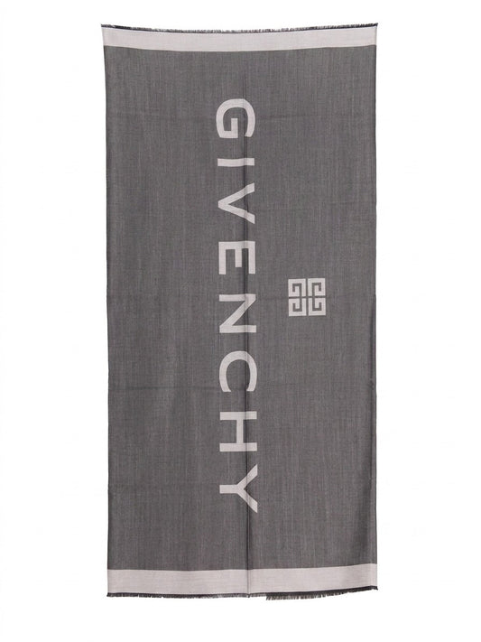 Givenchy Gray Silk Scarf