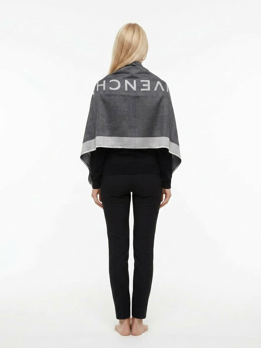 Givenchy Gray Silk Scarf