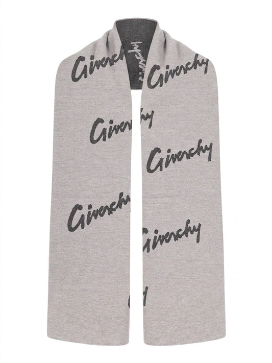 Givenchy Gray Wool Scarf