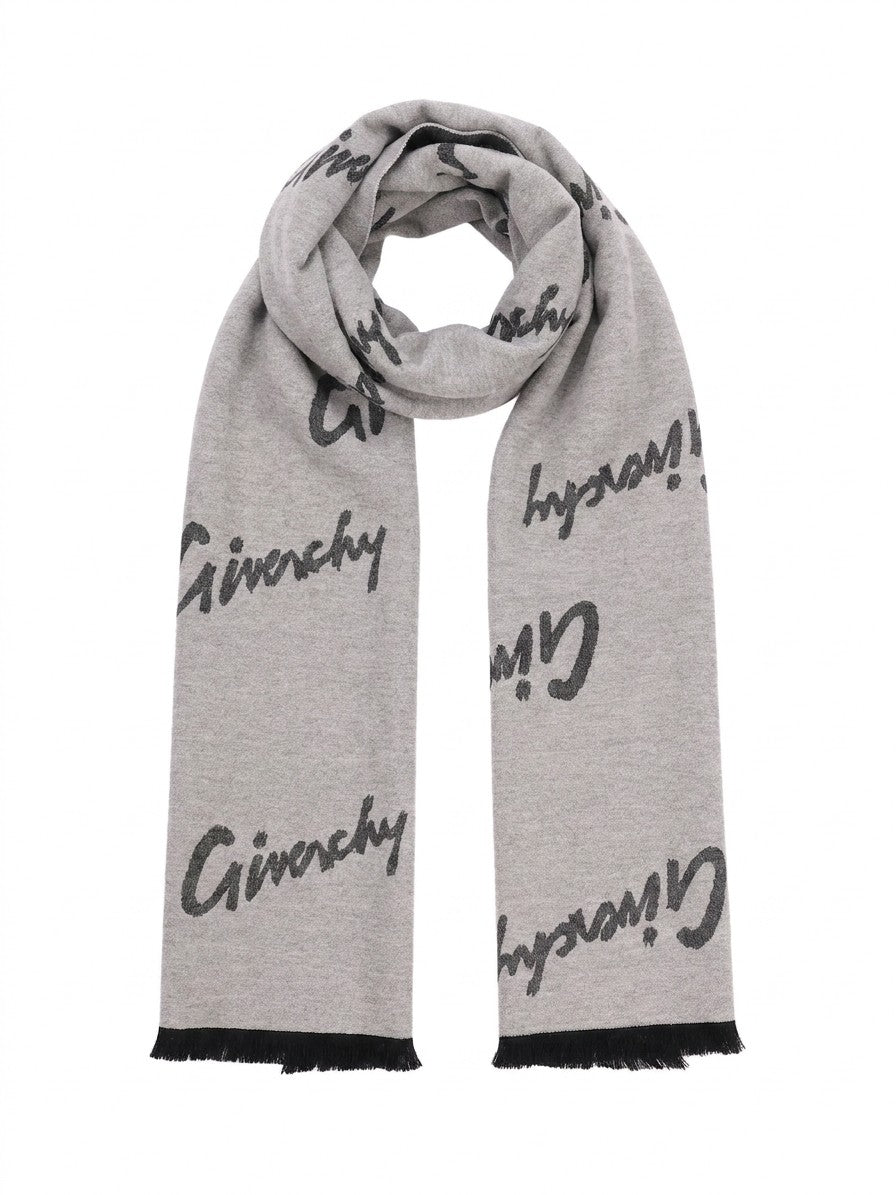 Givenchy Gray Wool Scarf
