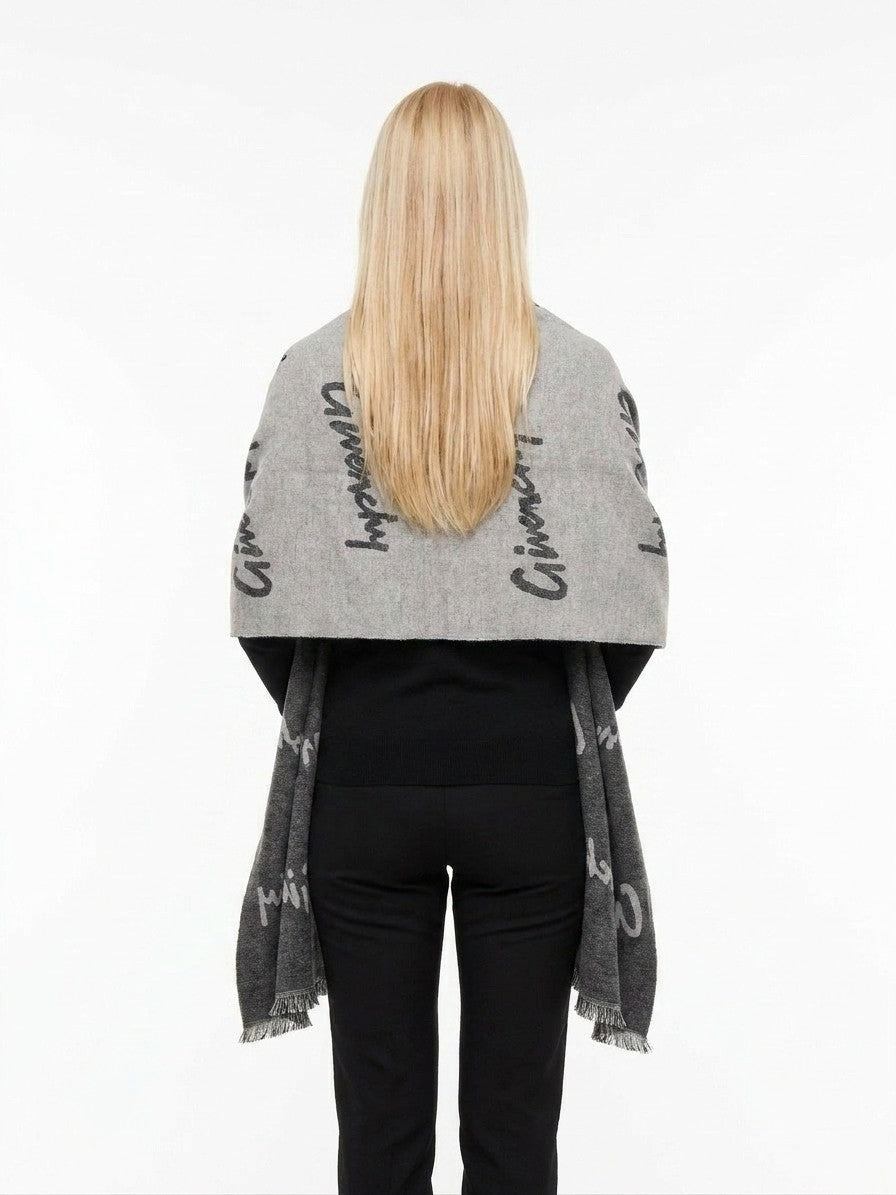 Givenchy Gray Wool Scarf