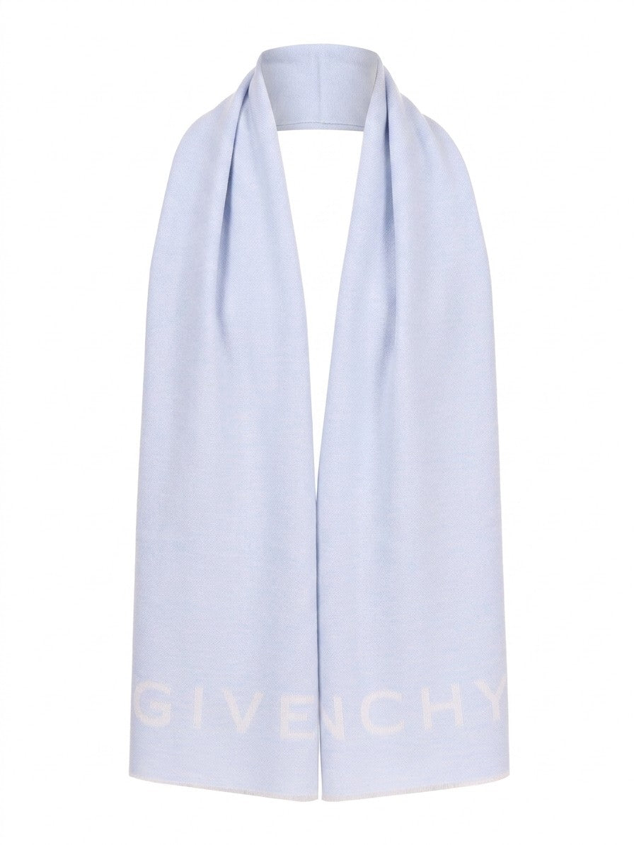 Givenchy Blue Wool Scarf