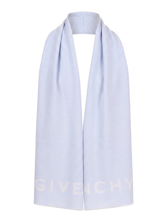 Givenchy Blue Wool Scarf