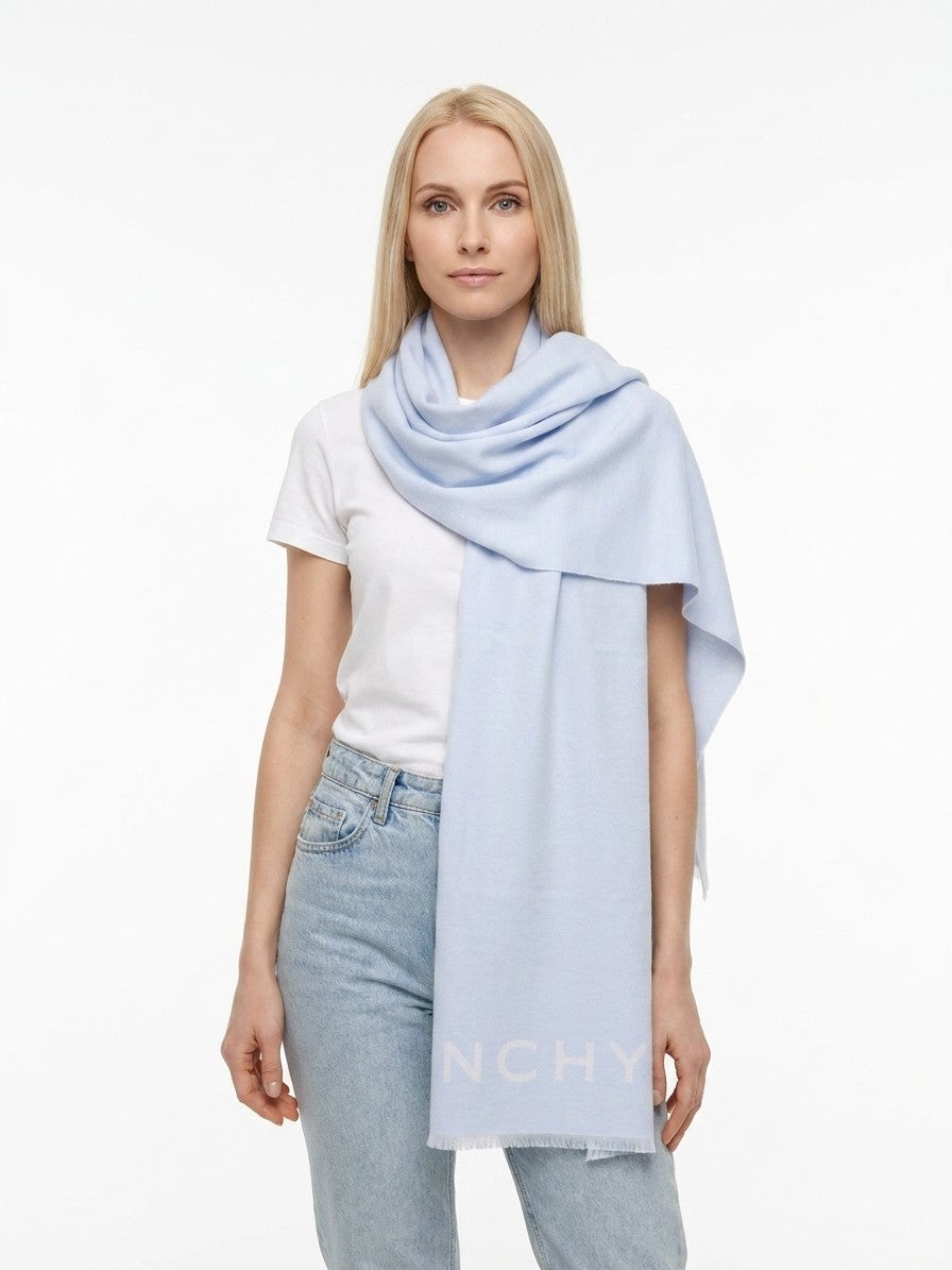 Givenchy Blue Wool Scarf
