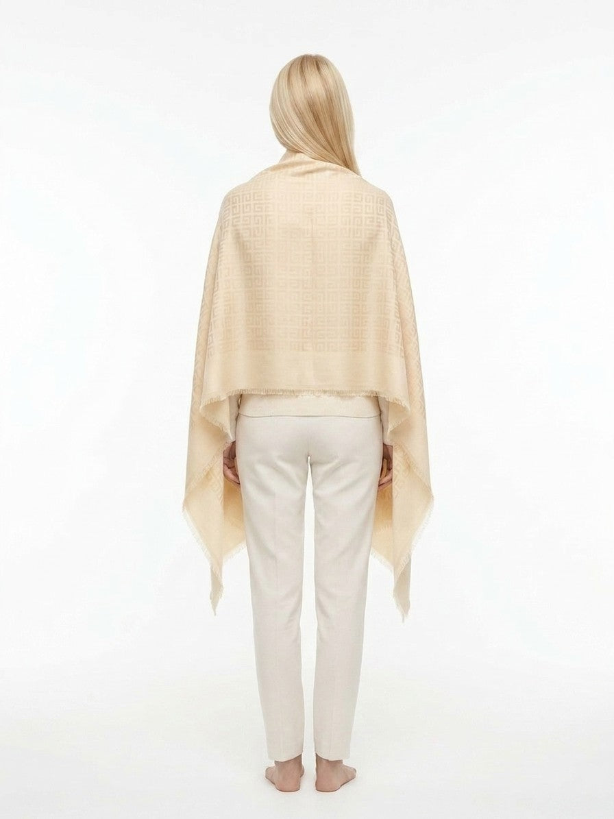 Givenchy Beige Silk Scarf