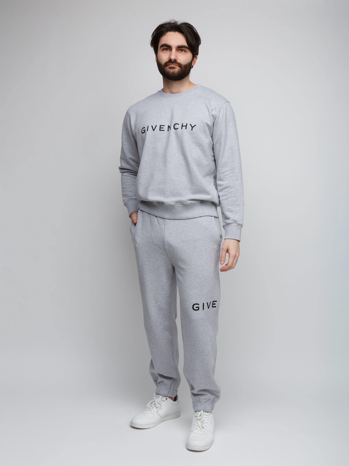 Givenchy Gray Cotton Joggers (Workout Pants)