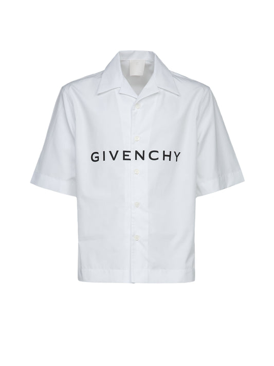 Givenchy Bicolor Cotton Shortsleeve Shirt