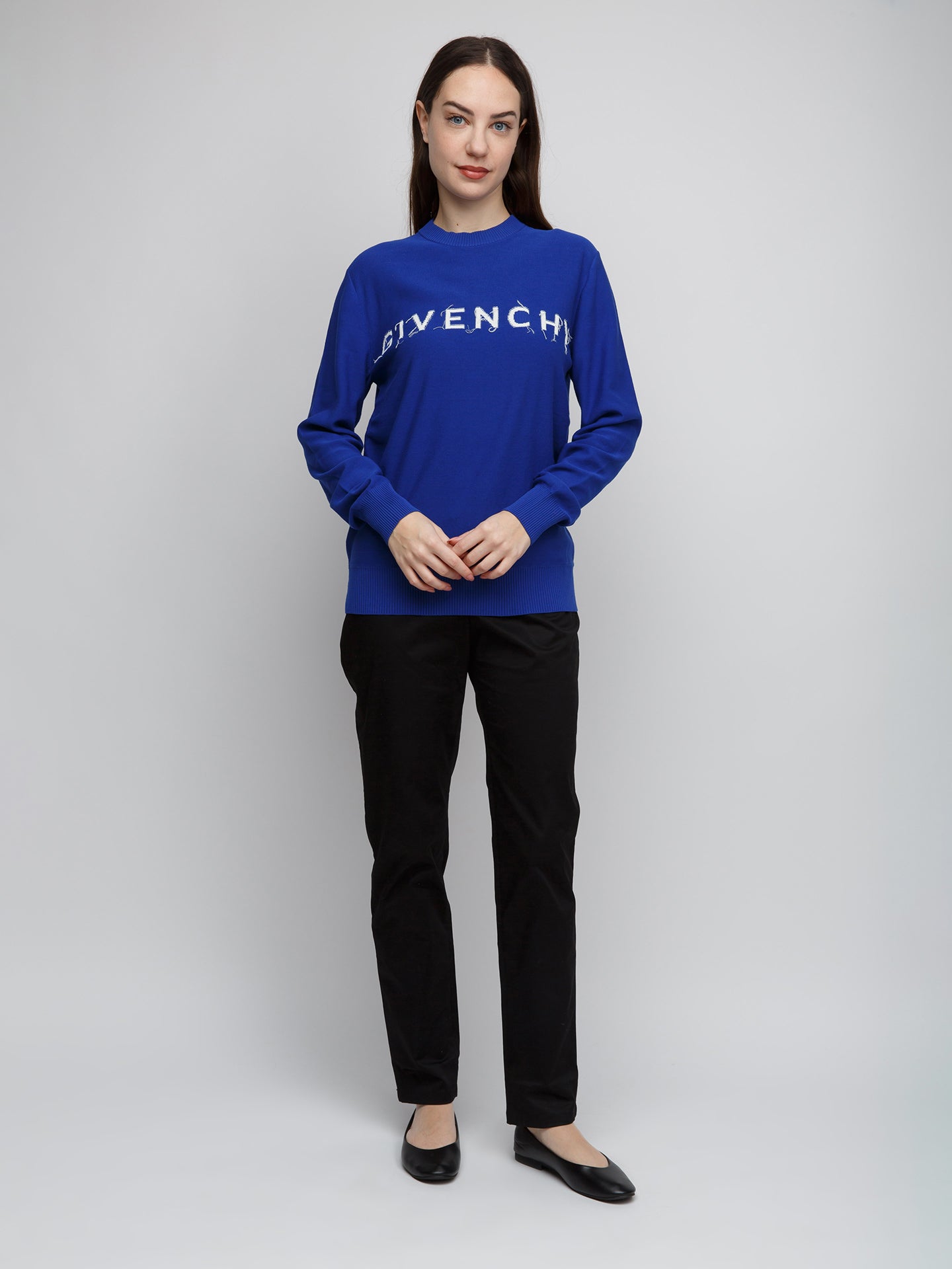 Givenchy Blue Cotton Sweatshirt