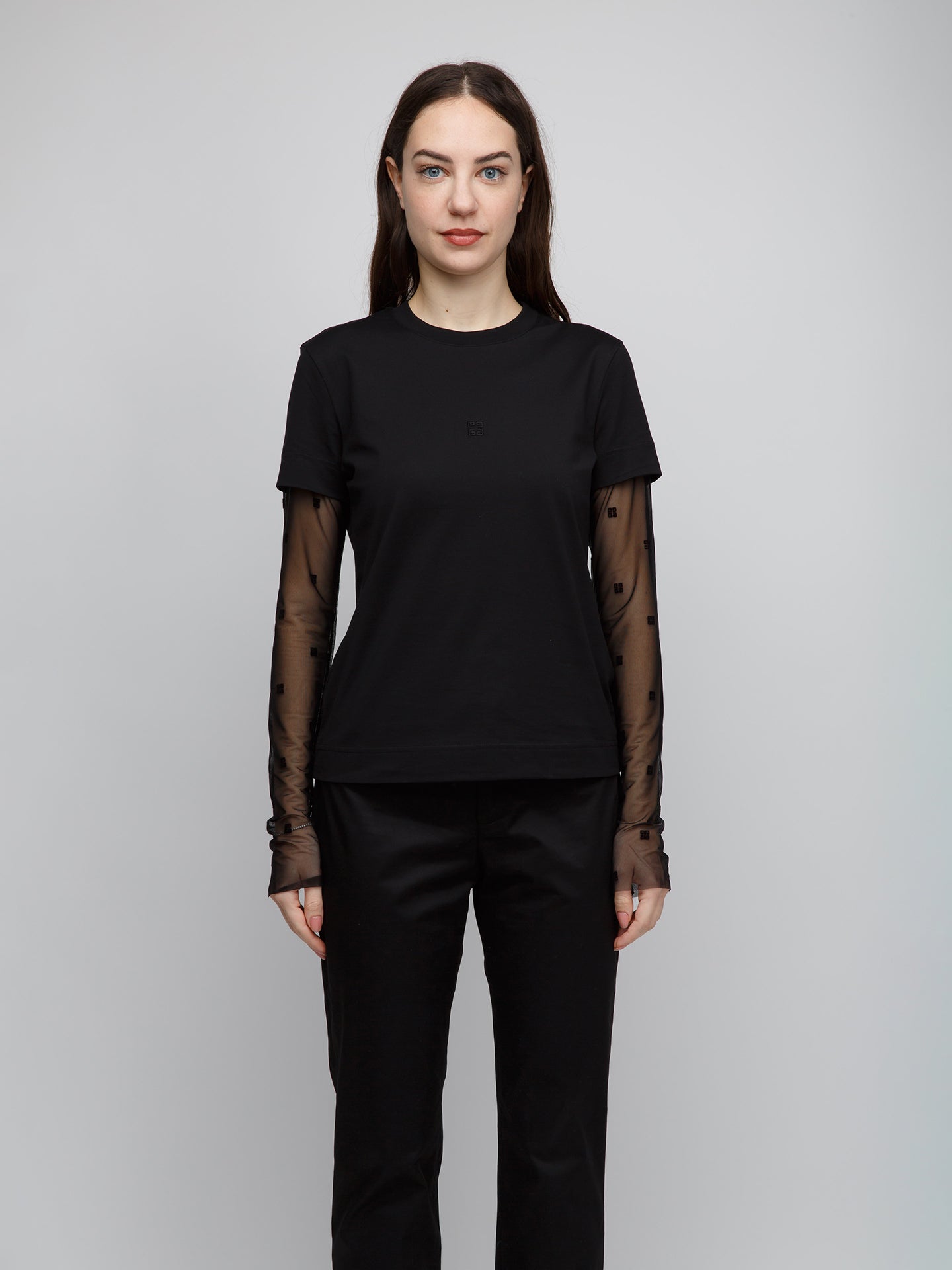 Givenchy Black Cotton Long Sleeve T-Shirt