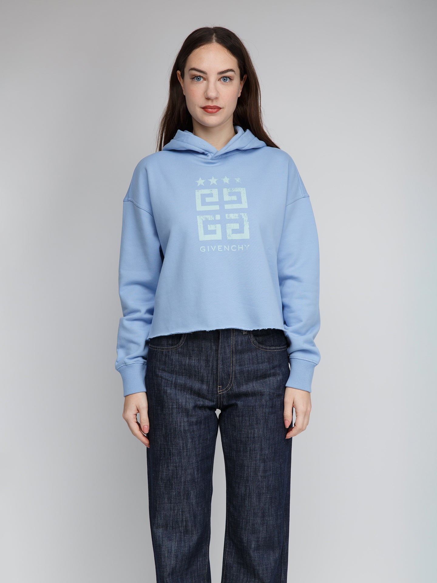 Givenchy Blue Cotton Hoodie