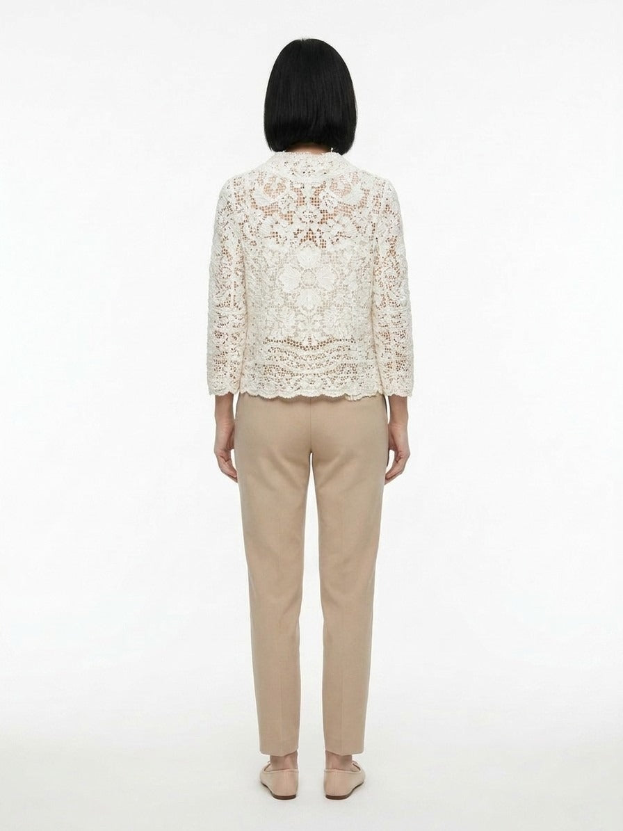 Dolce & Gabbana White Cotton Cardigan