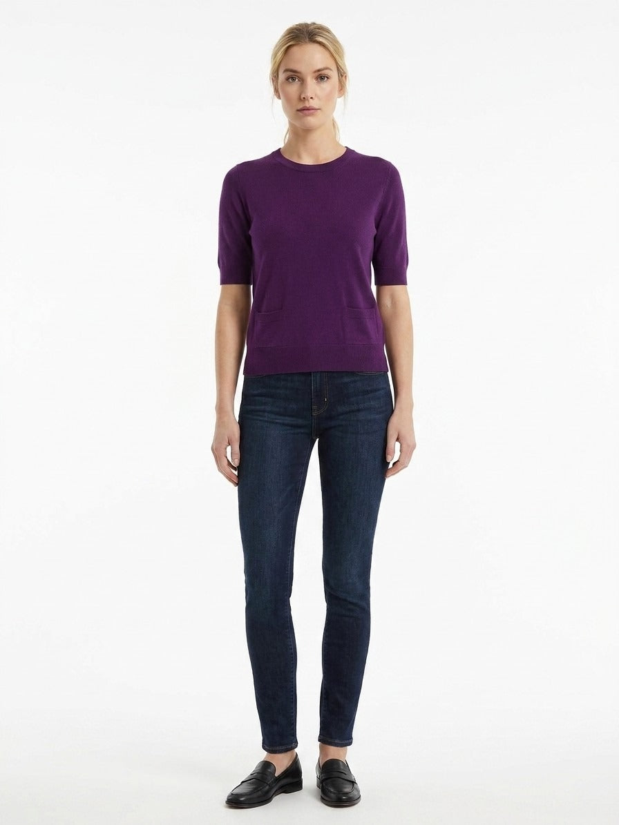 Dolce & Gabbana Purple Cashmere Sweater