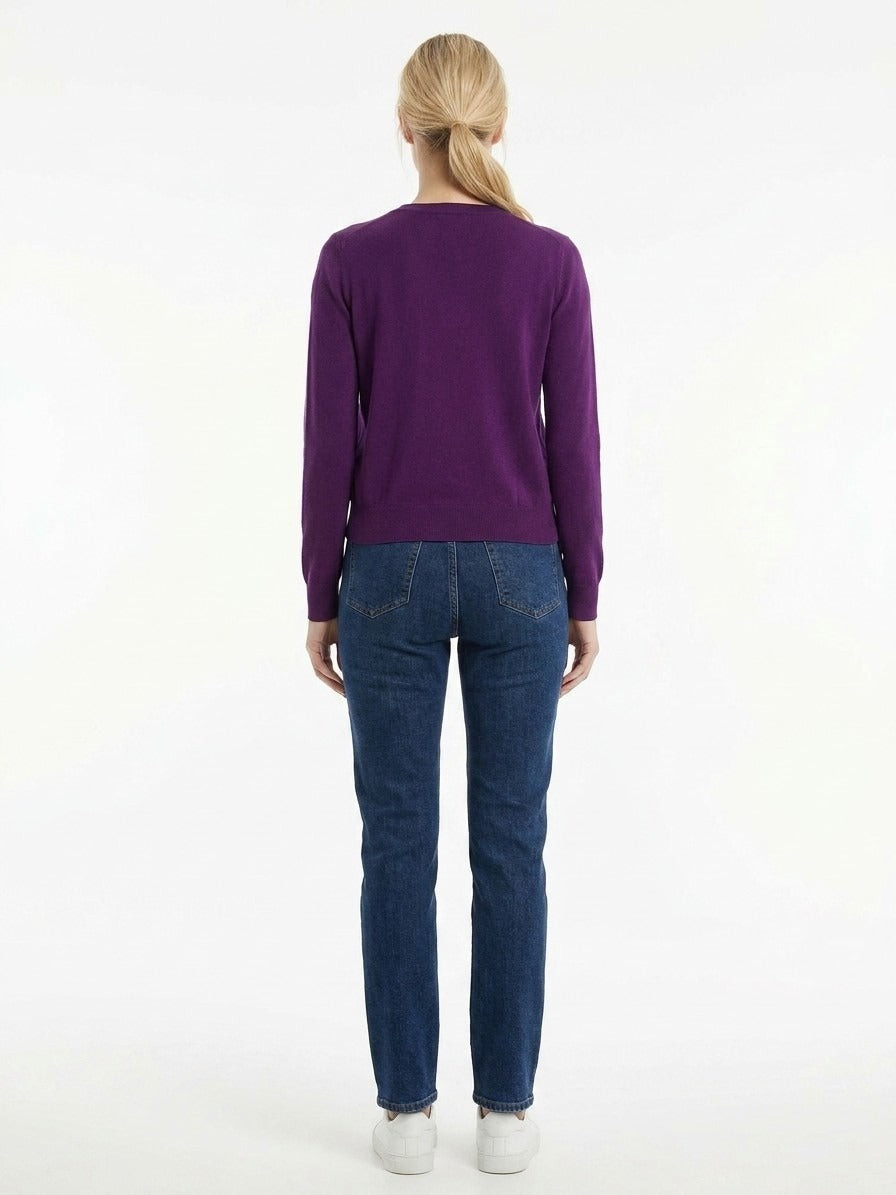 Dolce & Gabbana Purple Cashmere Cardigan