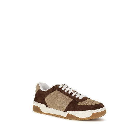 Valentino Garavani Brown Napa Leather / Calf Bos Taurus Athletic Sneakers