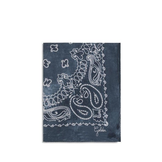 Golden Goose Blue Silk Scarf