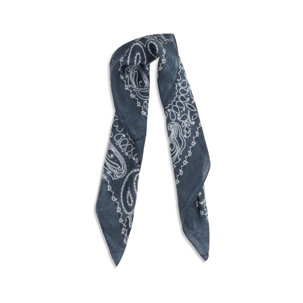 Golden Goose Blue Silk Scarf