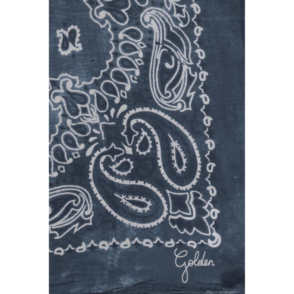 Golden Goose Blue Silk Scarf