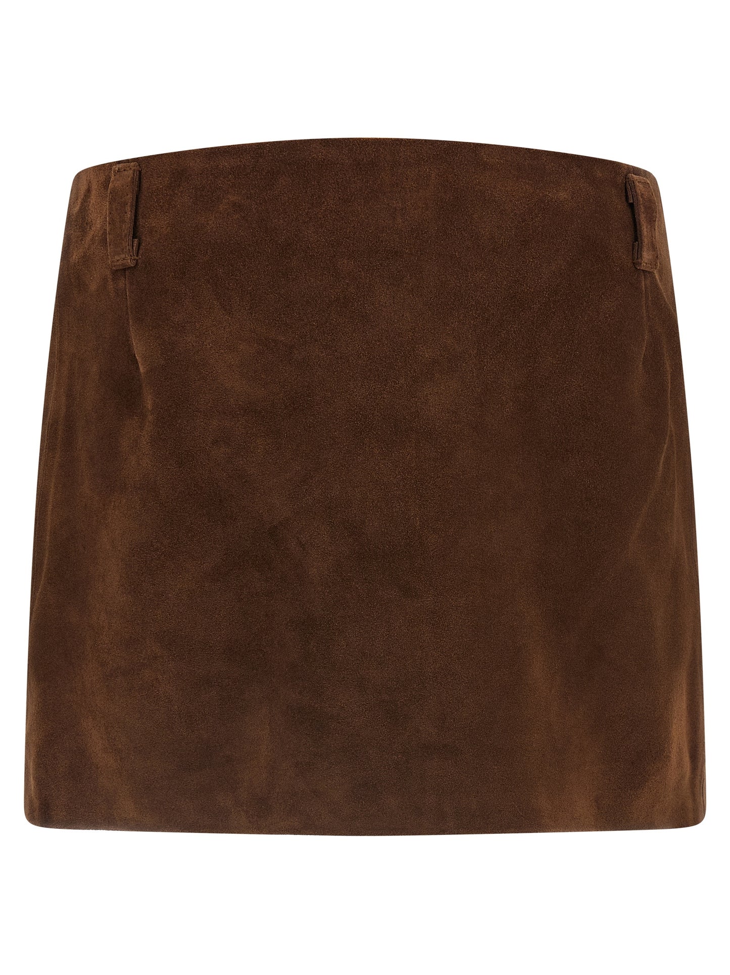 Marni Brown Calfskin Long Skirt
