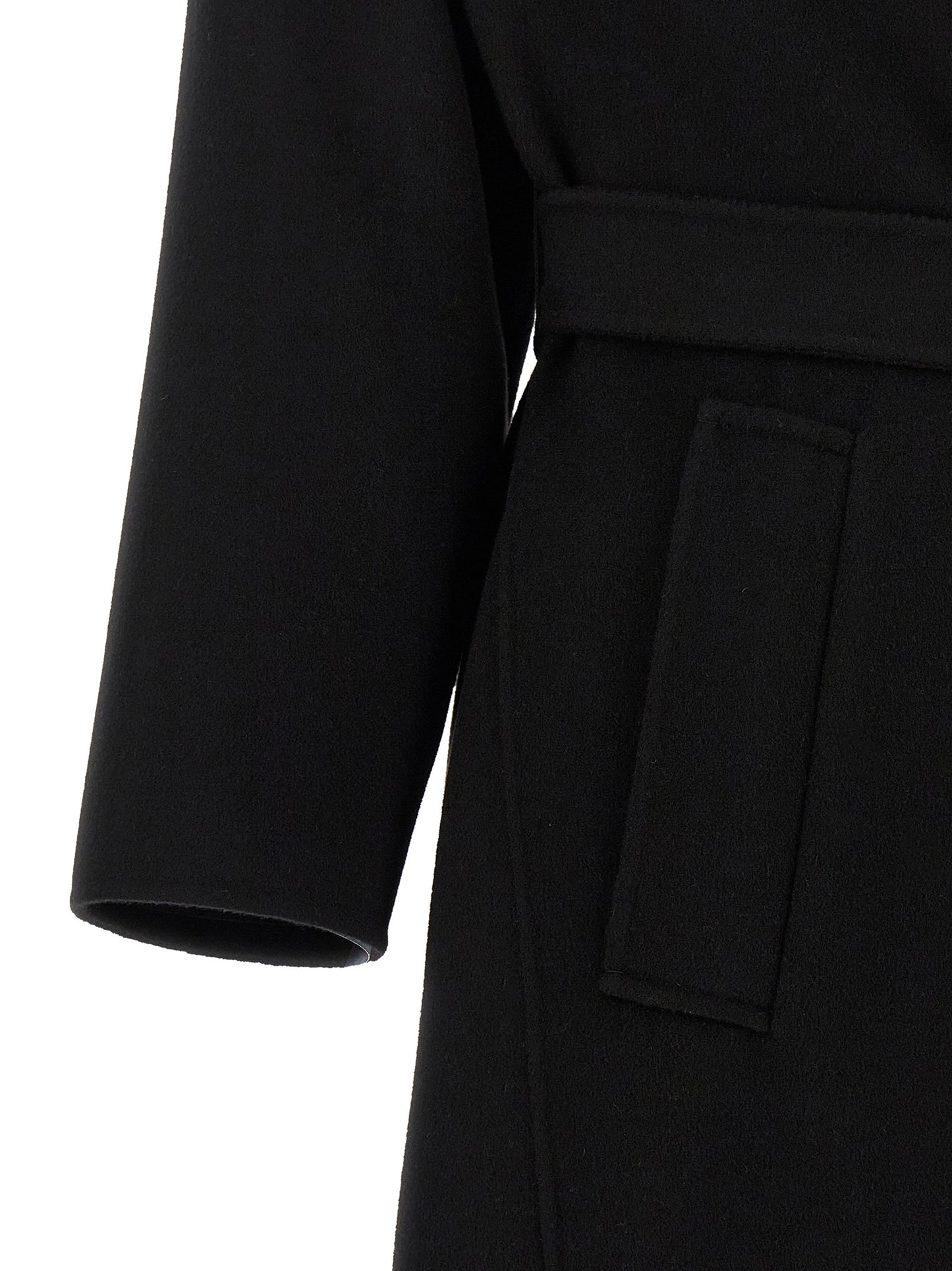 Max Mara Black Virgin Wool Coat