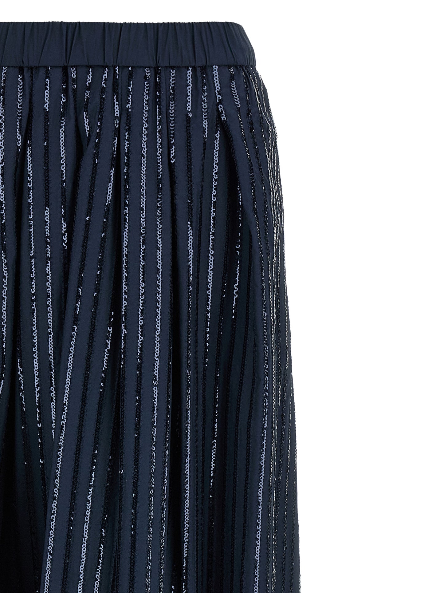 Max Mara Blue Cotton Mini Skirt
