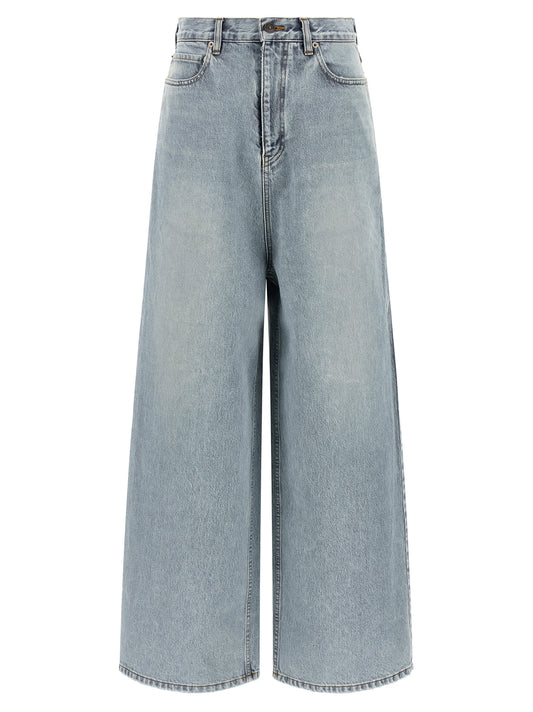 Balenciaga Blue Cotton Relaxed Fit Jeans