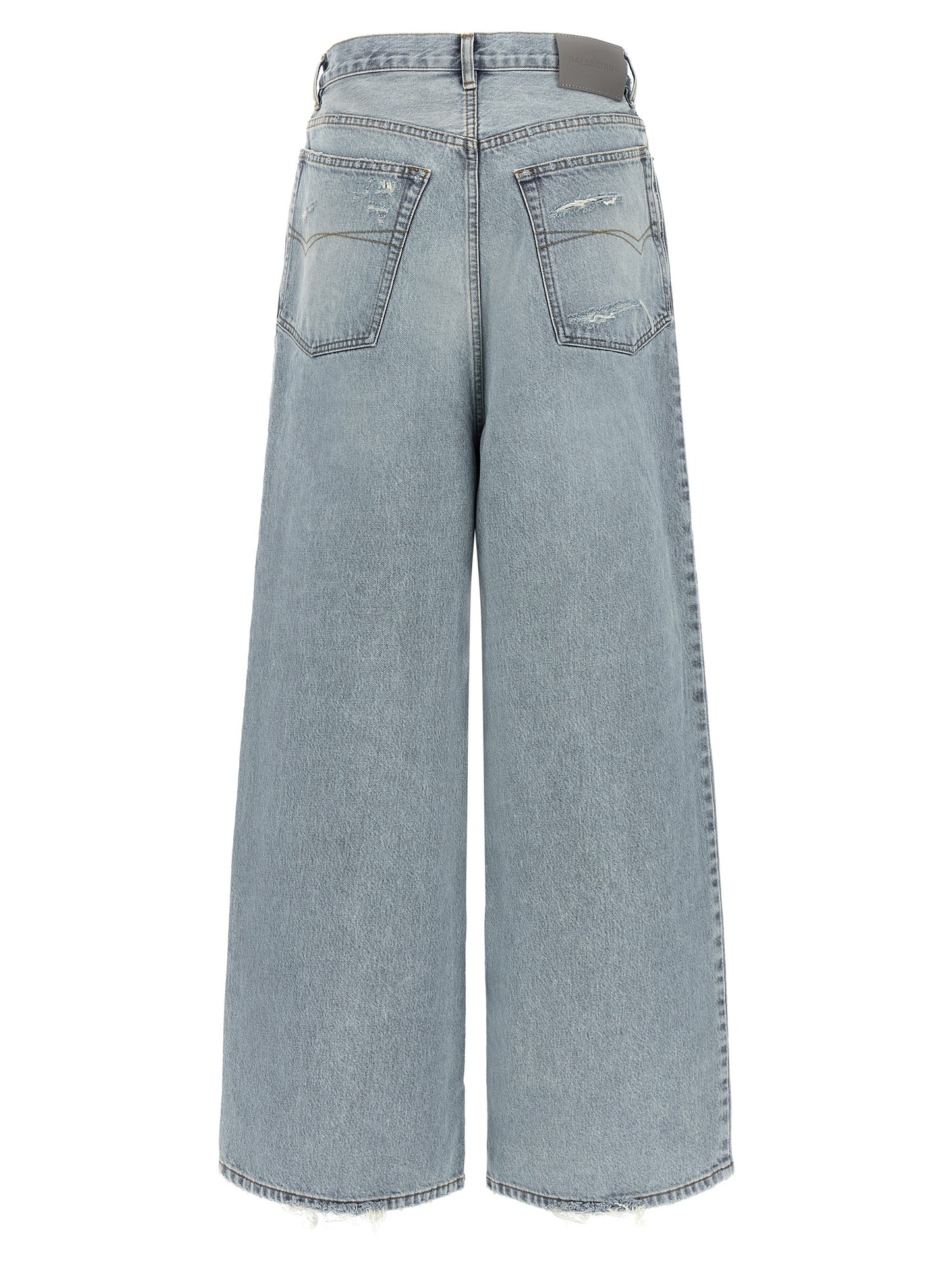 Balenciaga Blue Cotton Relaxed Fit Jeans