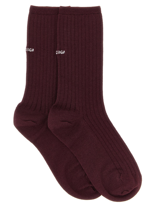 Balenciaga Bordeaux Wool Socks