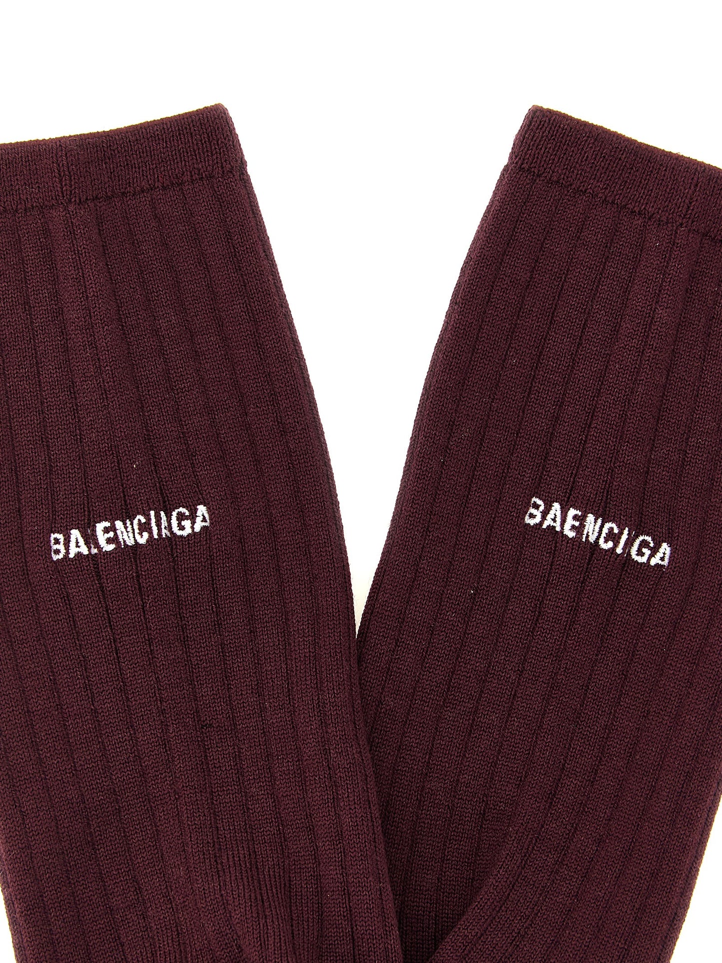 Balenciaga Bordeaux Wool Socks