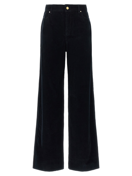 Max Mara Blue Cotton Casual Pants