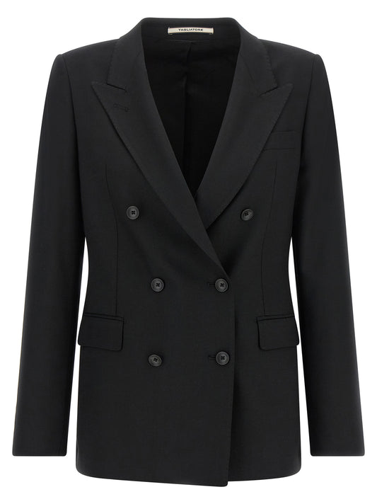 Tagliatore Black Polyester Blazer